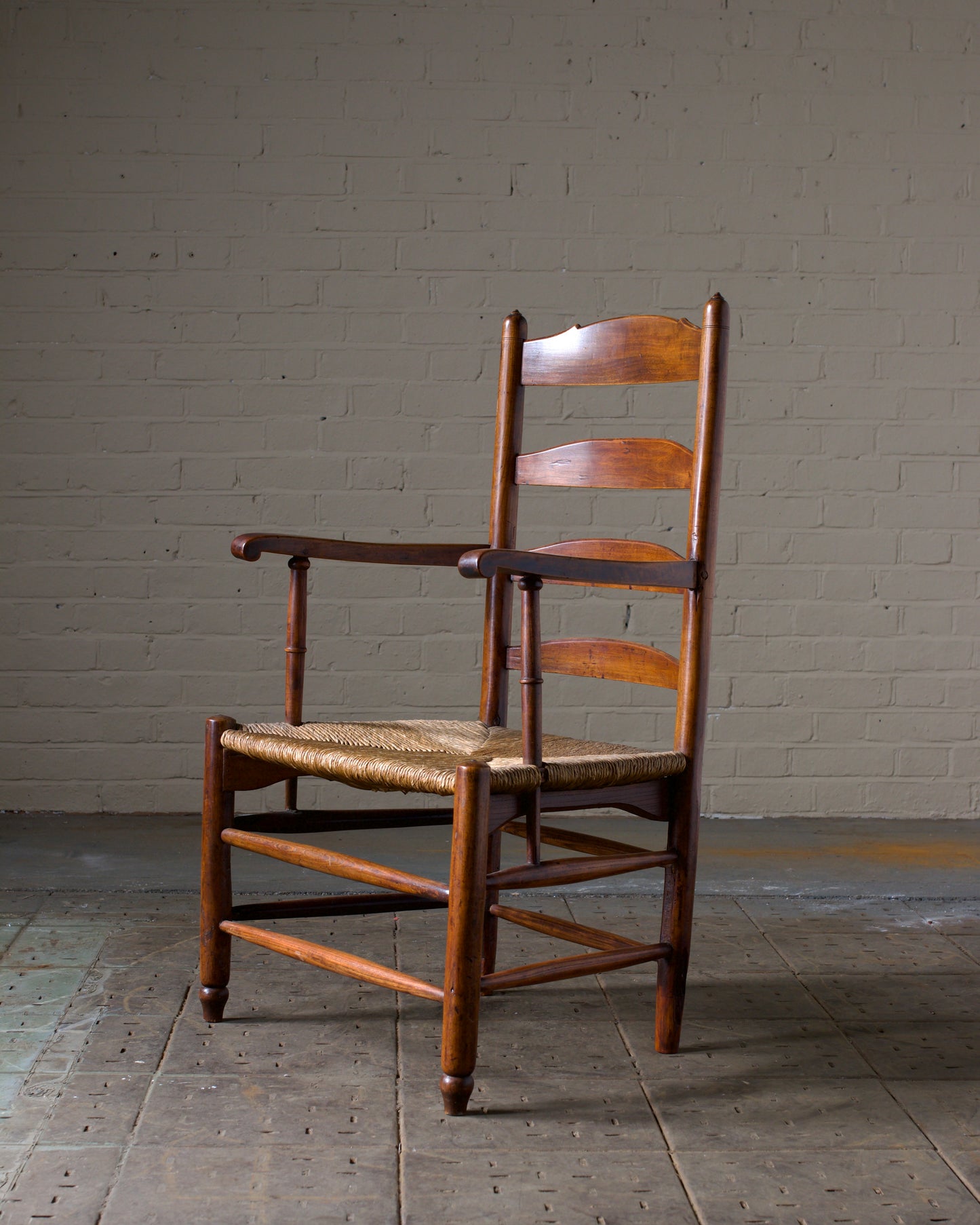 19th Century Ladder back French Armchair