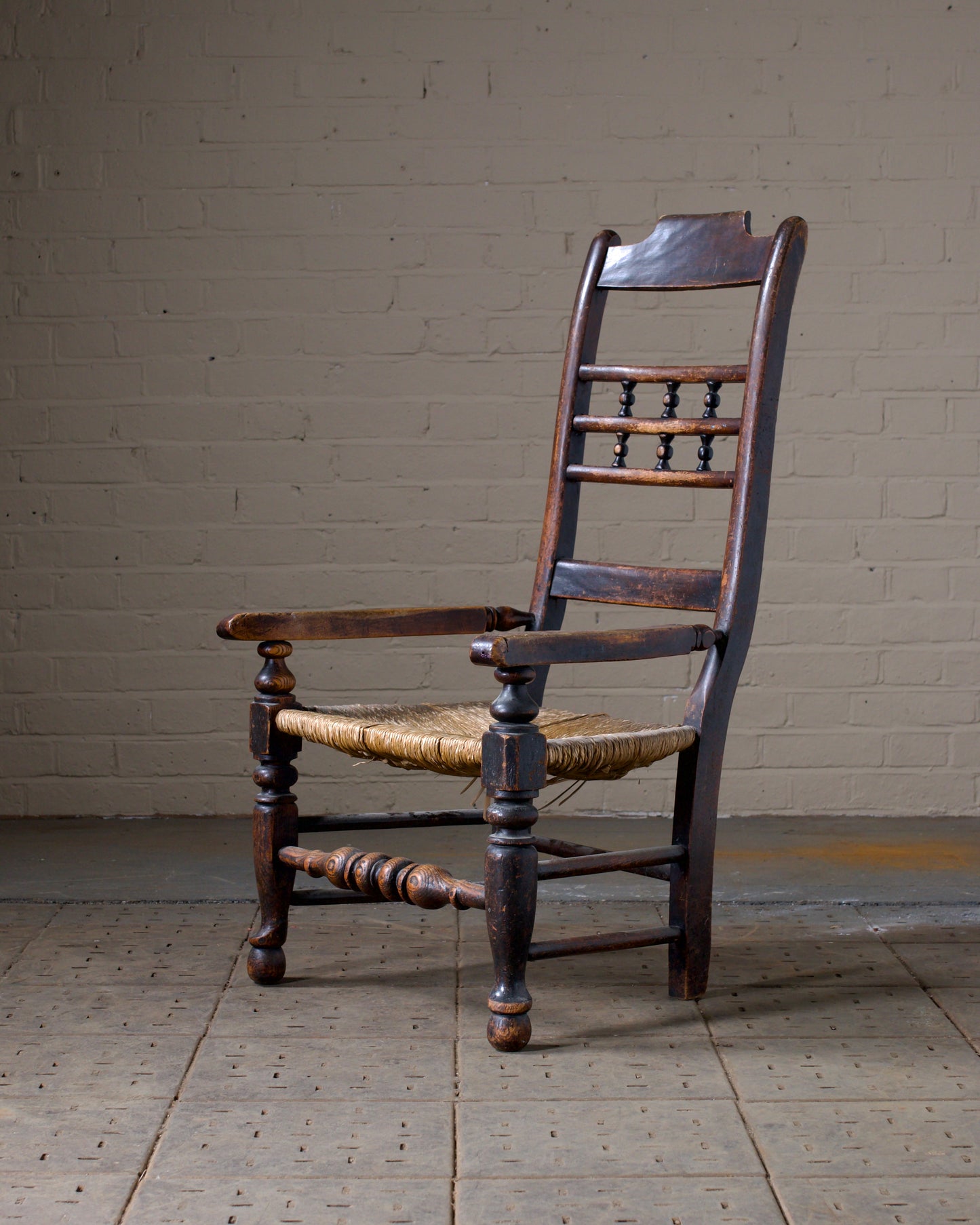 Ash Spindle-back Carver Chair Early 20th Century