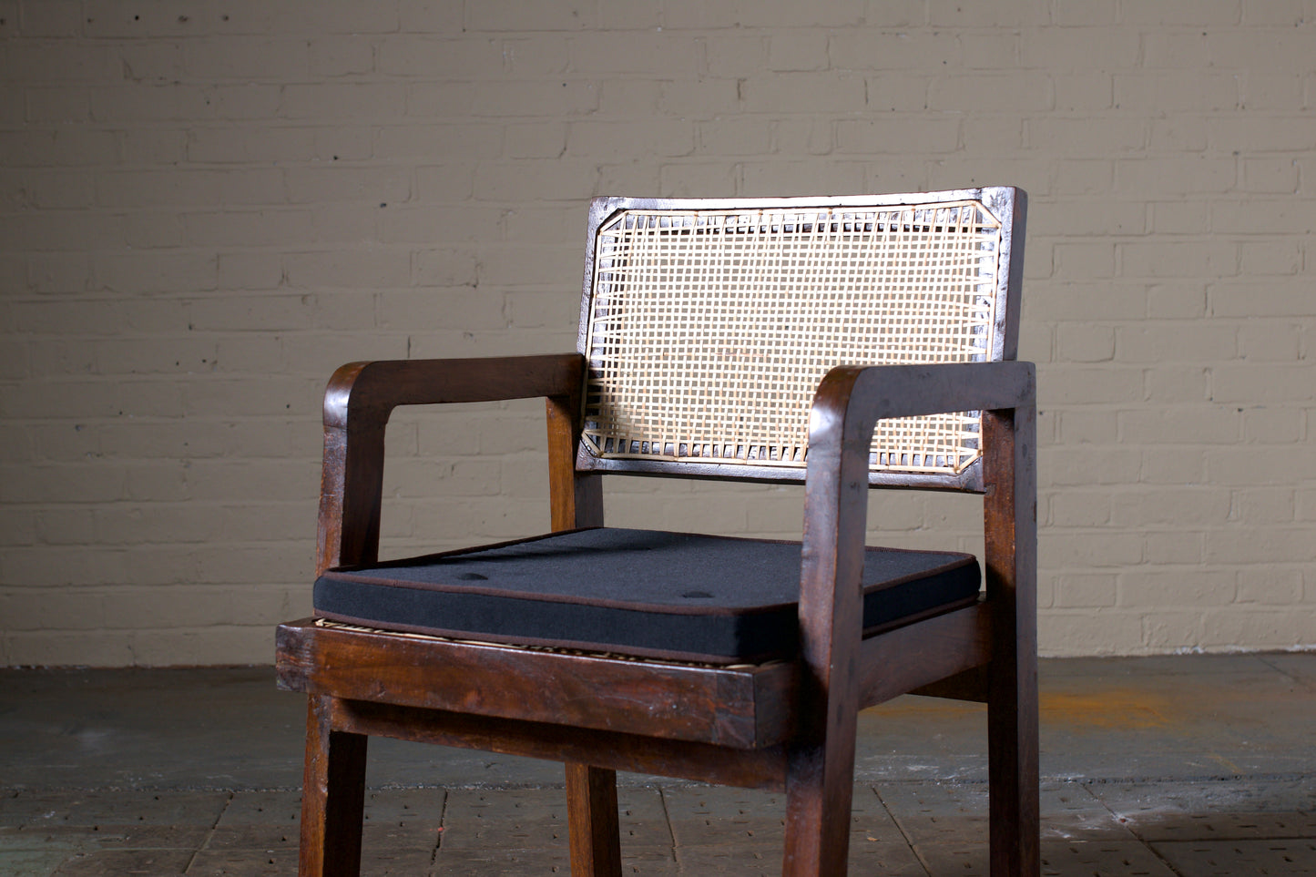 Pierre Jeanneret Dining Office "Box Chair" Produced for Chandigarh, 1950s