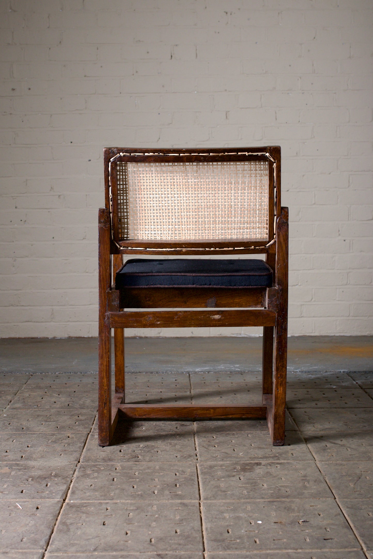 Pierre Jeanneret Dining Office "Box Chair" Produced for Chandigarh, 1950s