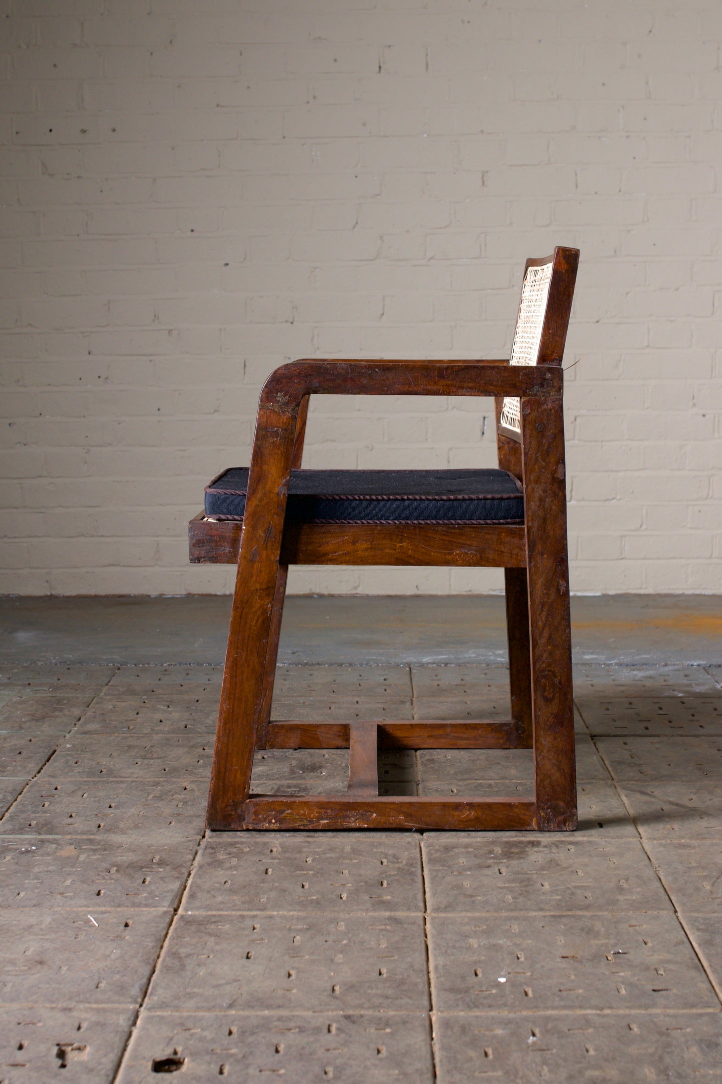 Pierre Jeanneret Dining Office "Box Chair" Produced for Chandigarh, 1950s
