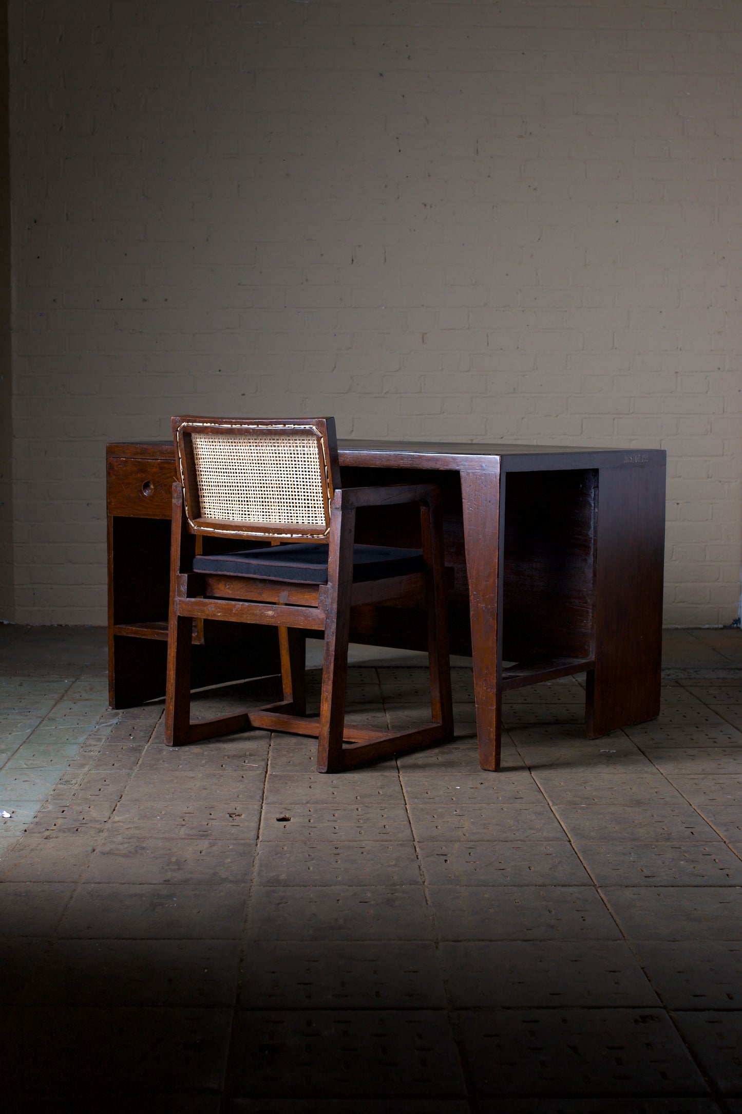 Pierre Jeanneret pigeon hole desk, c. 1955.