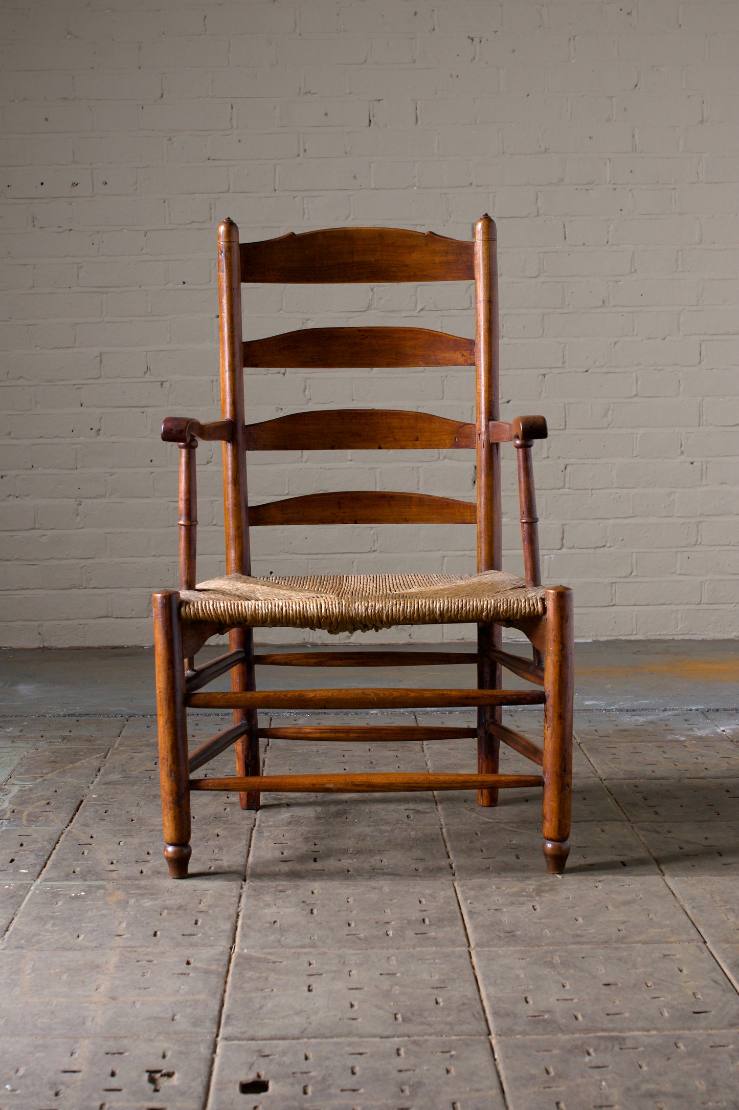 19th Century Ladder back French Armchair