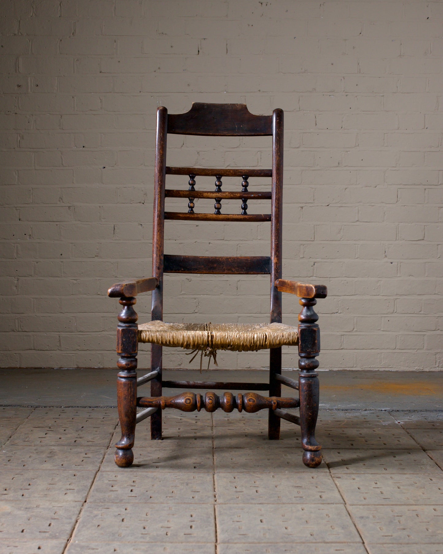 Ash Spindle-back Carver Chair Early 20th Century