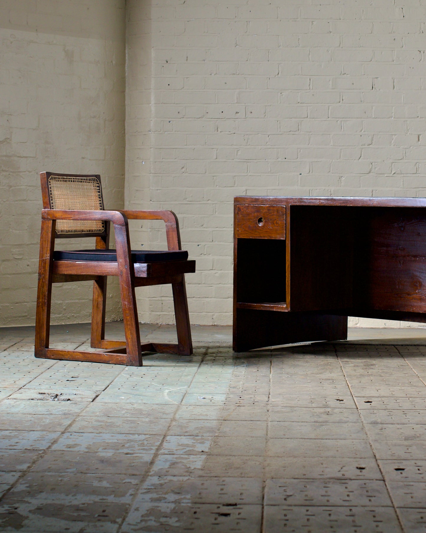 Pierre Jeanneret pigeon hole desk, c. 1955.