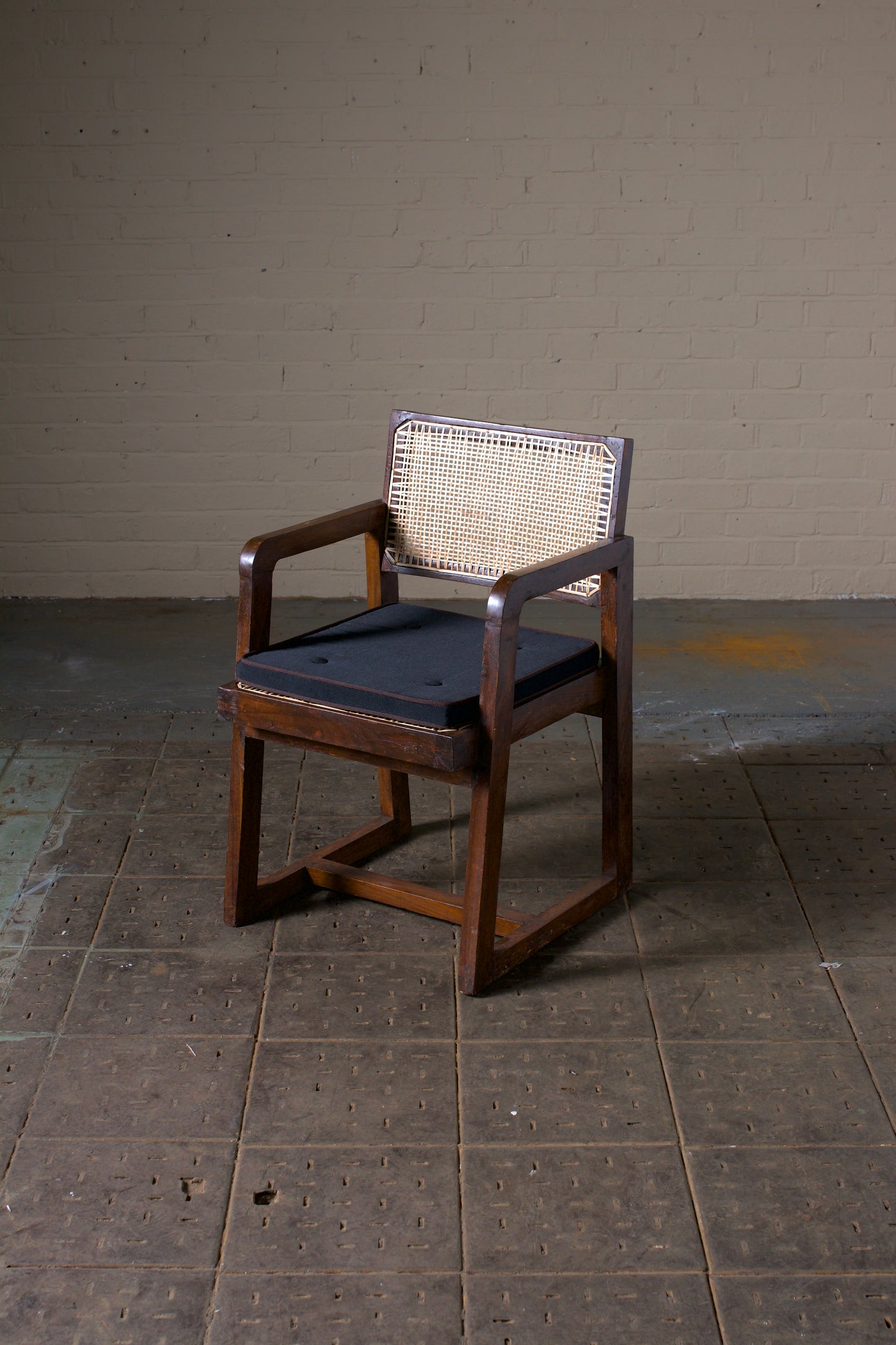 Pierre Jeanneret Dining Office "Box Chair" Produced for Chandigarh, 1950s