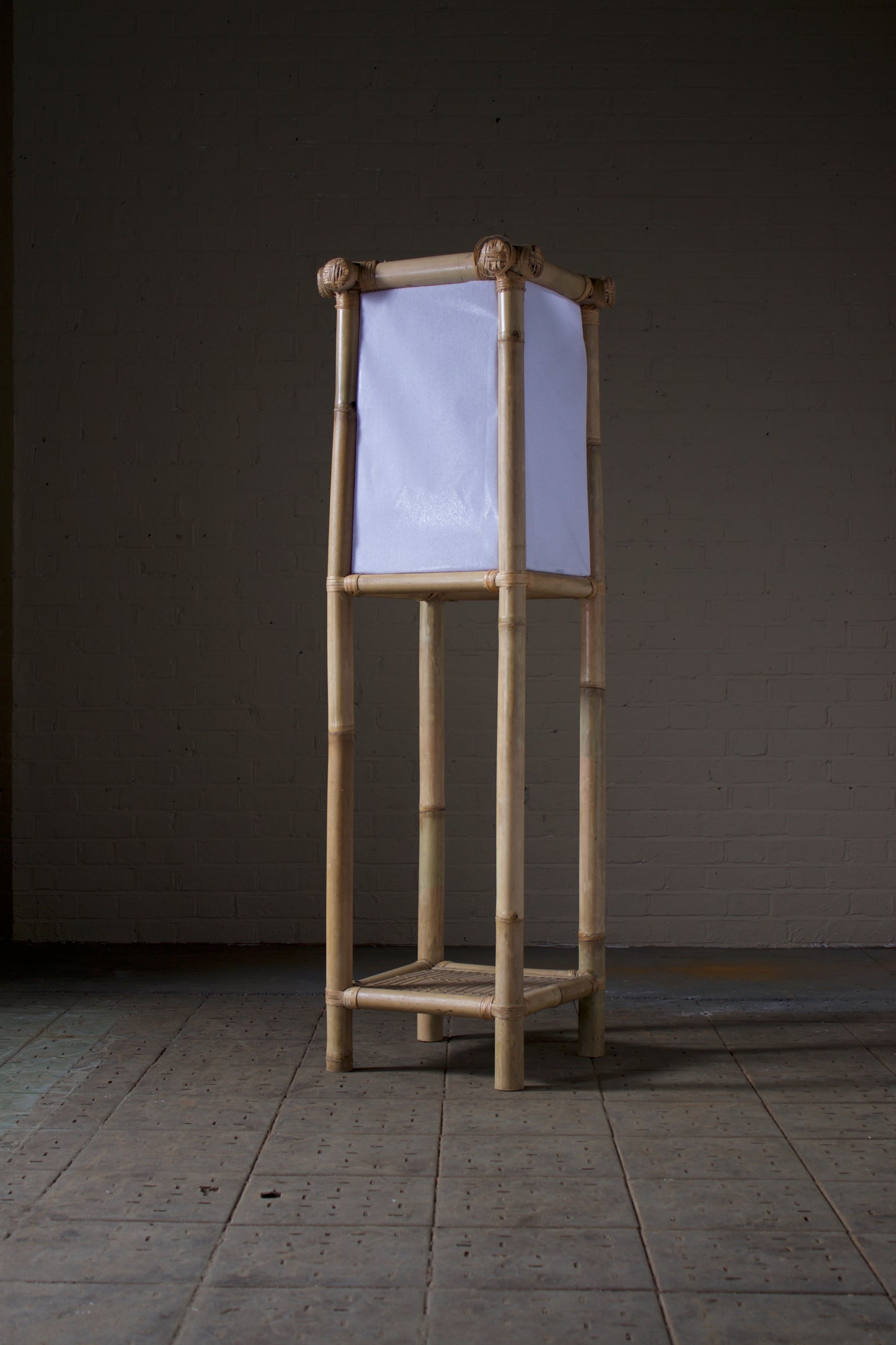 Pair of bamboo lanterns