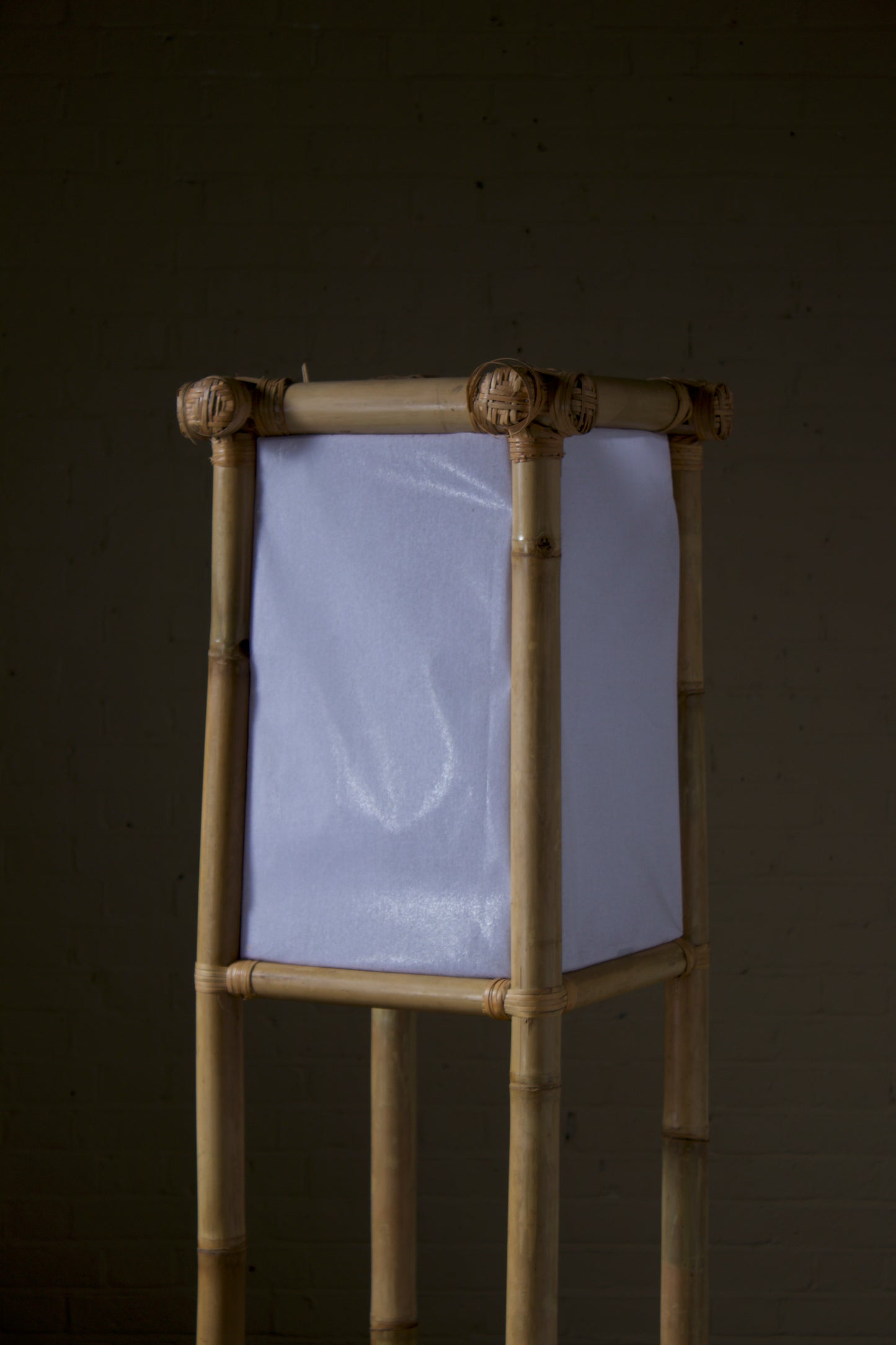 Pair of bamboo lanterns
