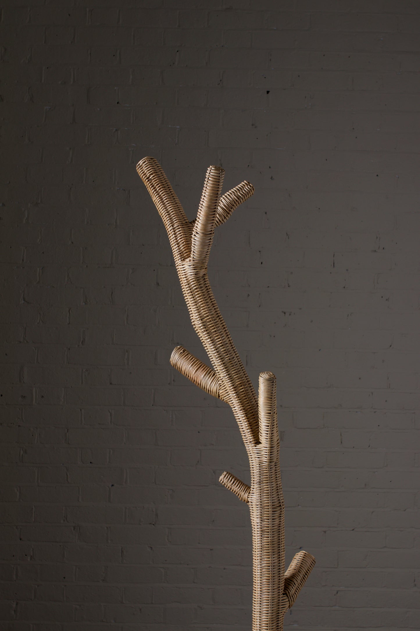 Rattan coat hanger