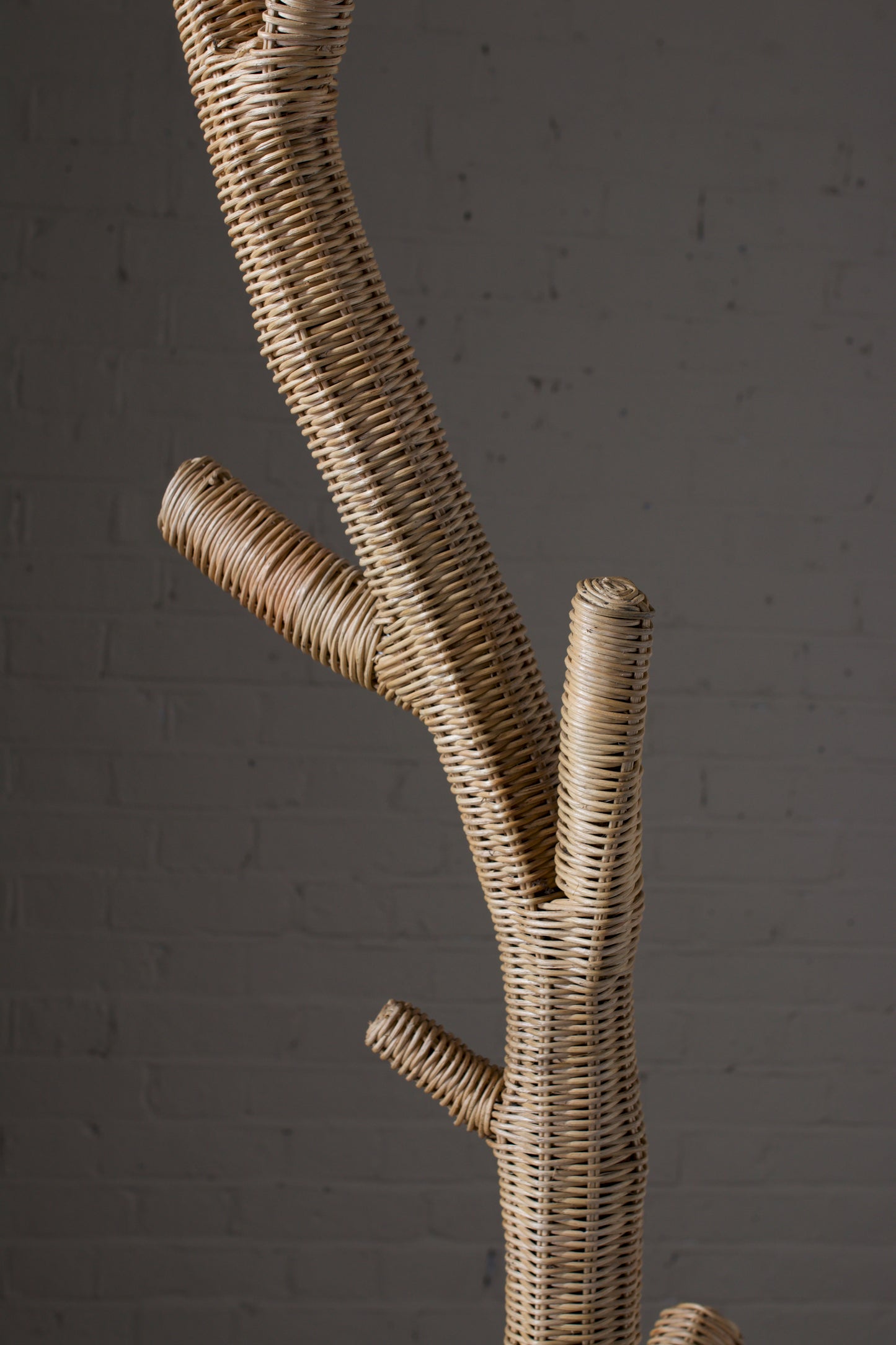 Rattan coat hanger