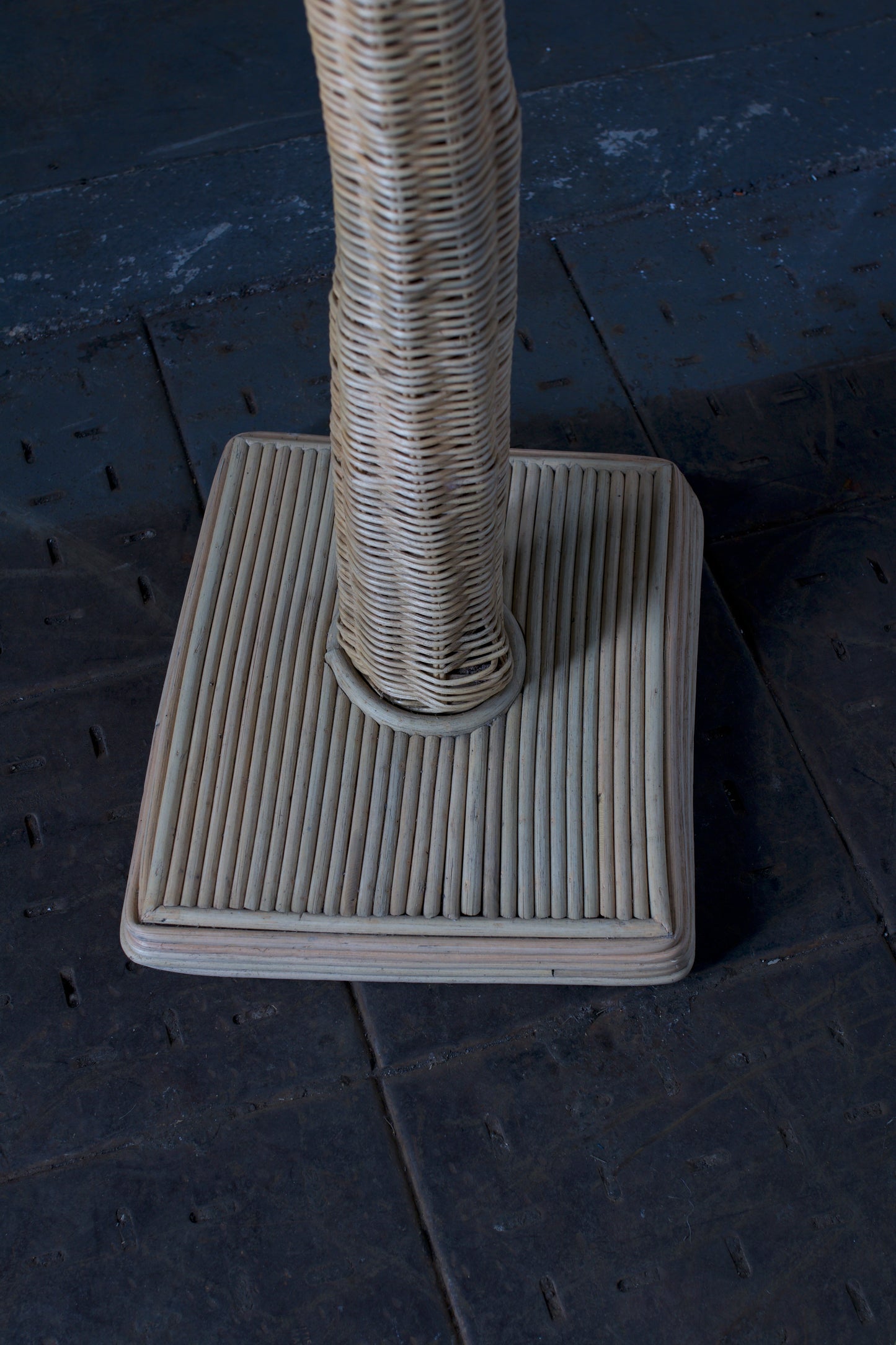 Rattan coat hanger