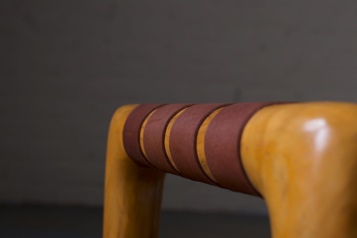 Leather strapped stool