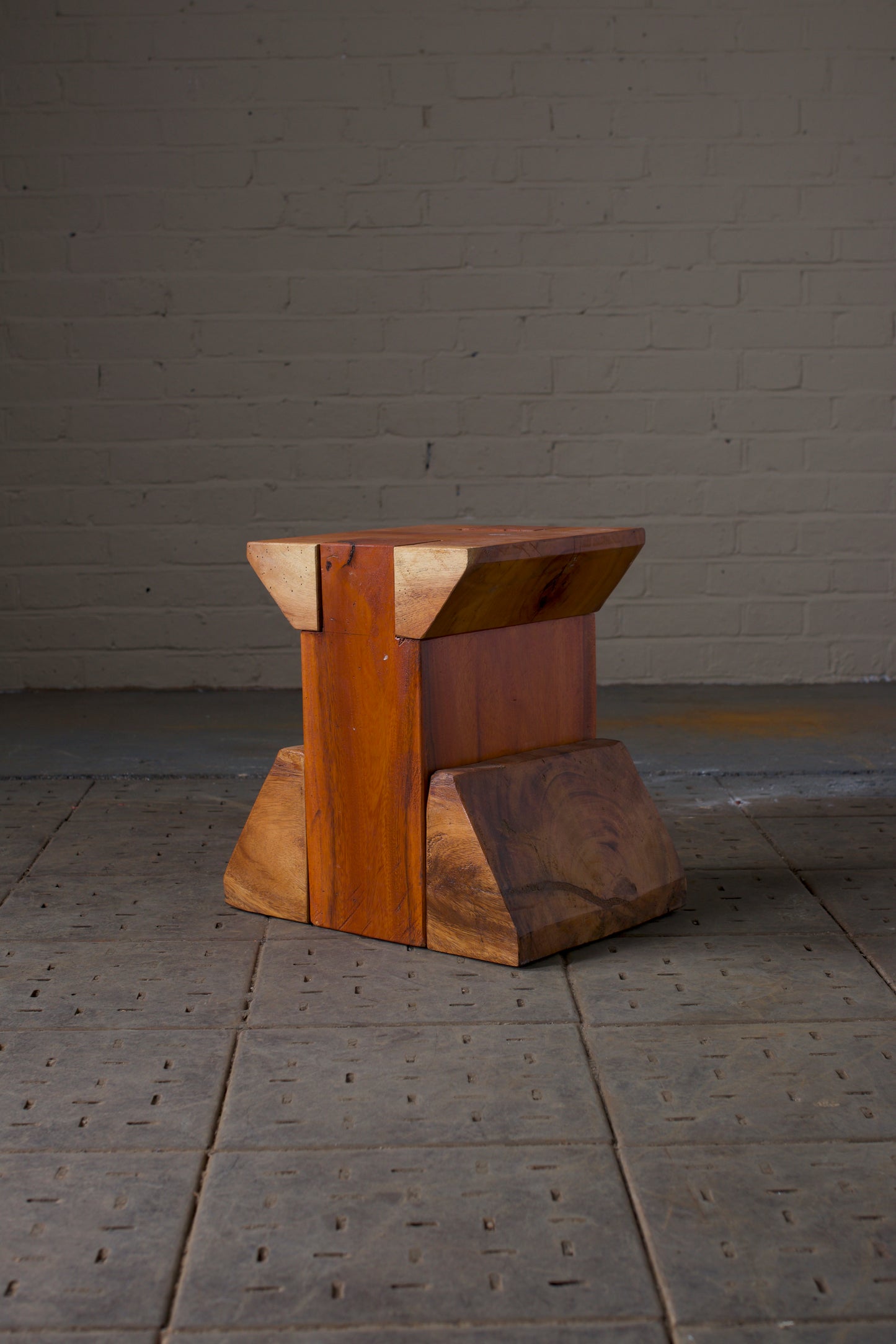 Three piece sculptural stool /side table