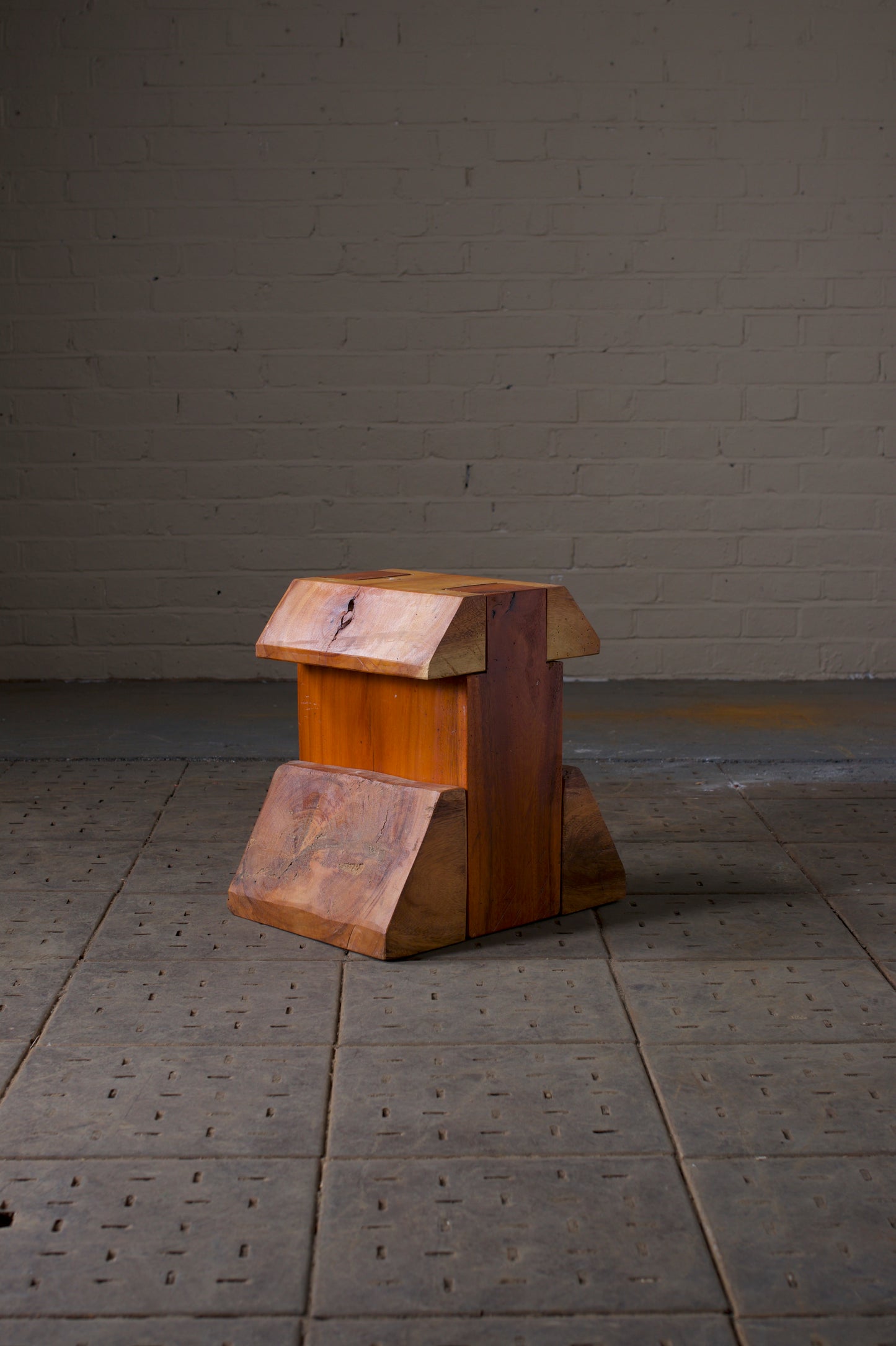 Three piece sculptural stool /side table